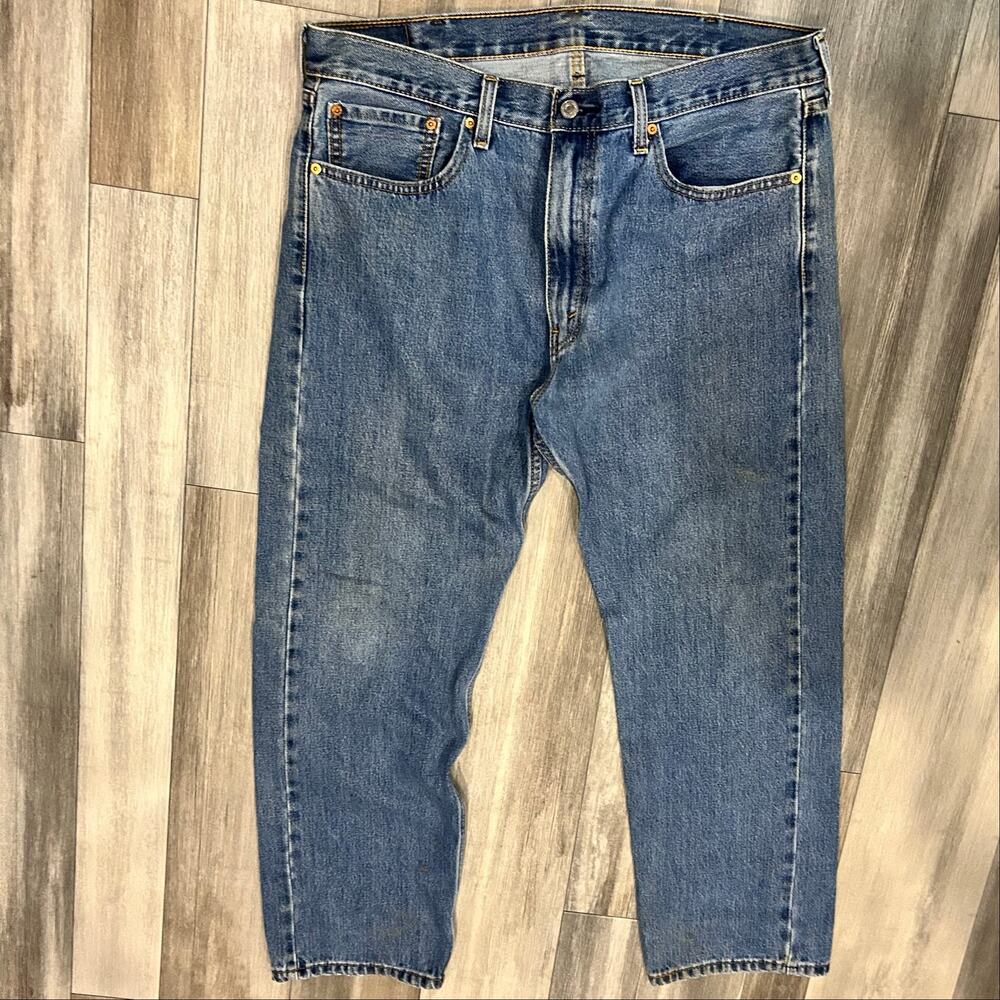 Levi's 505 Jeans Men's 38 x 30 Straight Leg Western Workwear Blue Denim Med Wash